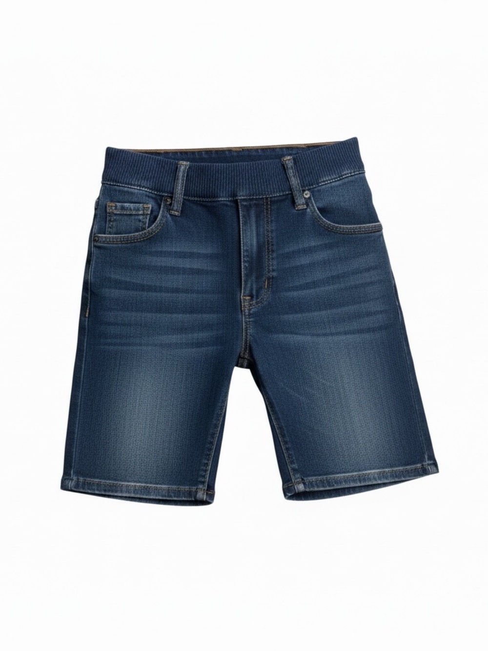 Judy Blue Indigo Denim Bermuda Shorts with Contrast Stitching